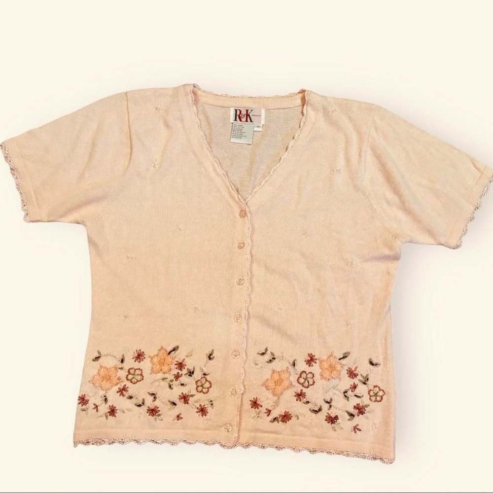 Floral Embroidered Cardigan